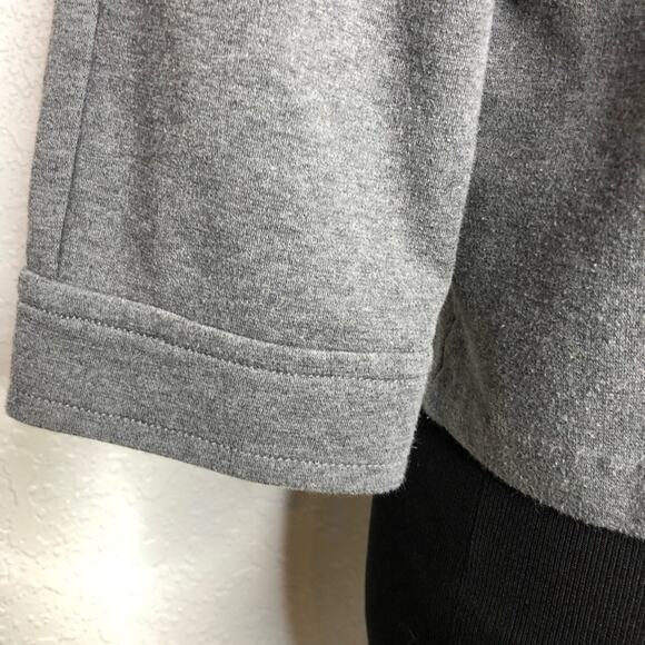 Hanna Andersson gray button front cropped swing jacket size Medium Petite PM - Picture 5 of 14